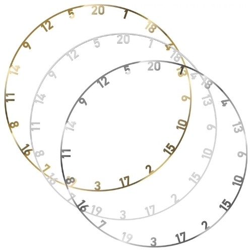 Zestaw pierścieni numerycznych Bull's 3-Pack w różnych kolorach