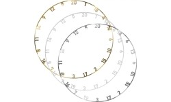 Zestaw pierścieni numerycznych Bull's 3-Pack w różnych kolorach