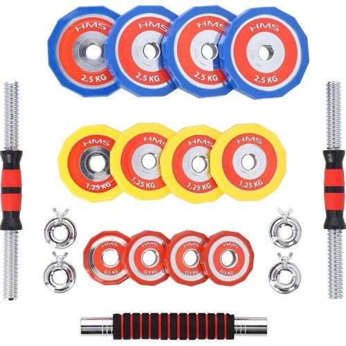 Zestaw hantli HMS SKC20 2x10 kg, Walizka transportowa