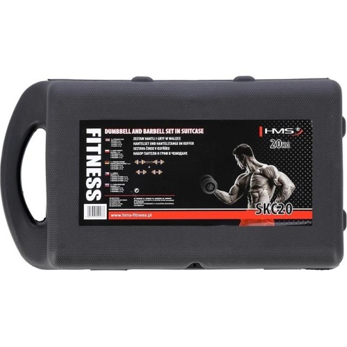 Zestaw hantli HMS SKC20 2x10 kg, Walizka transportowa