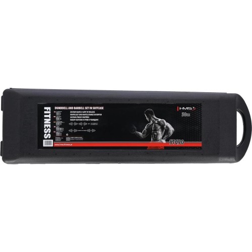 Zestaw hantli chromowanych z walizką HMS STC50 2x25kg