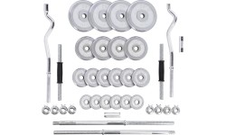 Zestaw regulowanych hantli chromowanych w walizce HMS STC55 - 55 kg