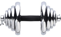 Zestaw regulowanych hantli chromowanych w walizce HMS STC55 - 55 kg