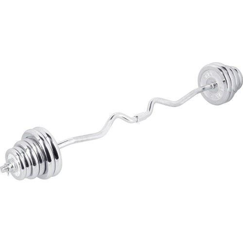 Zestaw regulowanych hantli chromowanych w walizce HMS STC55 - 55 kg