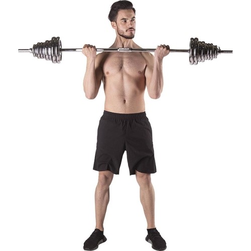 Zestaw regulowanych hantli chromowanych w walizce HMS STC55 - 55 kg