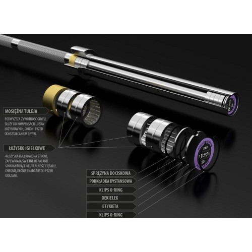 DRĄŻEK OLIMPIJSKI GO450 Z BLOKADĄ SZCZĘK HMS