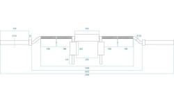 Łamany gryf olimpijski HMS GOL320 - 220 cm