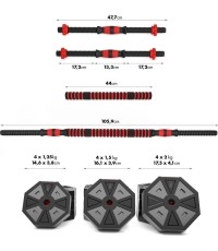 SGC20 SZTANGA I HANTLE KOMPOZYTOWE HMS - 20 kg