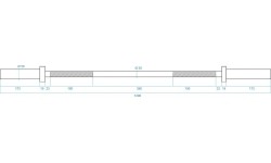 Gryf olimpijski HMS GO160, 120 cm, Z blokadą szczękową