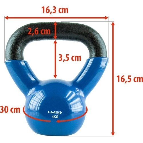KETTLEBELL ŻELIWNY KNV HMS - 4 kg