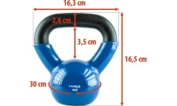 KETTLEBELL ŻELIWNY KNV HMS - 4 kg