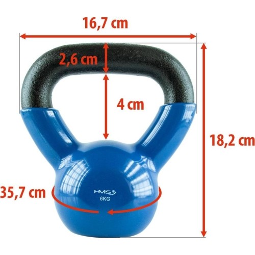KETTLEBELL ŻELIWNY KNV HMS - 6 kg