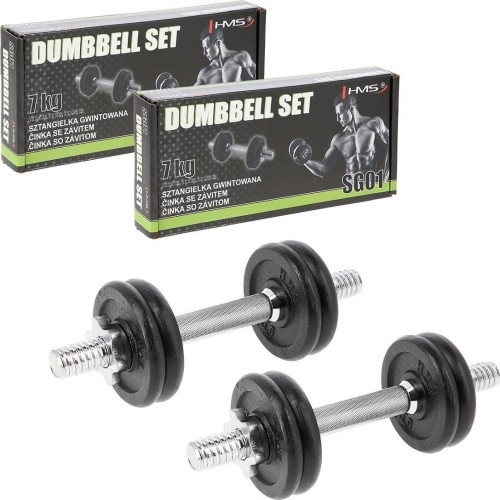 SG02 CAST IRON DUMBELLS 2x7KG HMS