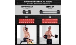 SGR40 PRO SET 2W1 REGULOWANE HANTLE 40 KG HMS