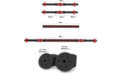 ZESTAW SZTANGI I HANTLI KOMPOZYTOWYCH SGP15 HMS - 30 kg