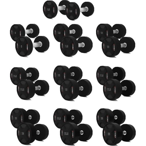 HPC SET ZESTAW HANTLI POLIURETANOWYCH 2 x 2,5 - 25 KG CPU (275 KG) HMS