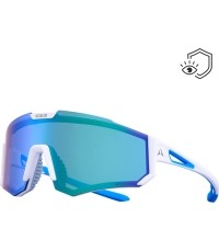 Sportowe okulary przeciwsłoneczne Altalist Kizuna z polaryzacją - White-Blue with Blue Lenses
