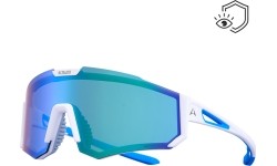 Sportowe okulary przeciwsłoneczne Altalist Kizuna z polaryzacją - White-Blue with Blue Lenses
