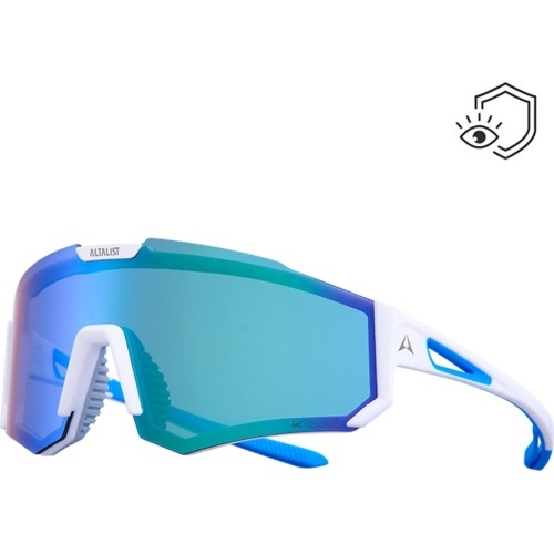 Sportowe okulary przeciwsłoneczne Altalist Kizuna z polaryzacją - Blue-Pink with Pink Lenses