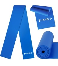 Guma oporowa fitness HMS GU01, niebieska, 1200x120x0,4 mm
