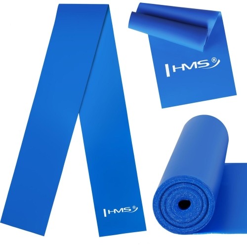 Guma oporowa fitness HMS GU01, niebieska, 1200x120x0,4 mm