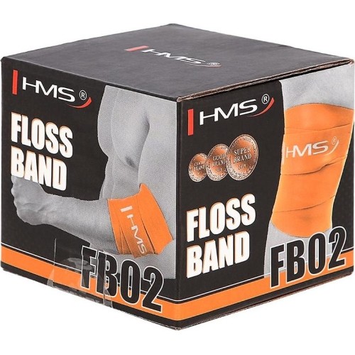 Elastyczna guma oporowa treningowa do ćwiczeń HMS FB02, pomarańczowa