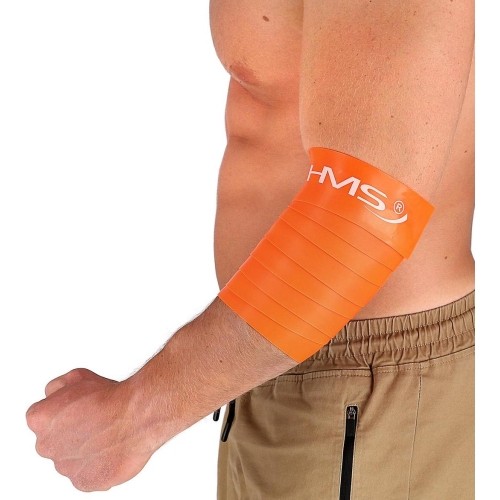 Elastyczna guma oporowa treningowa do ćwiczeń HMS FB02, pomarańczowa