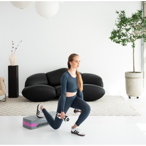 AS003 SZARY/RÓŻOWY AEROBIC STEP HMS