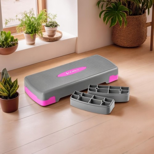 AS003 SZARY/RÓŻOWY AEROBIC STEP HMS