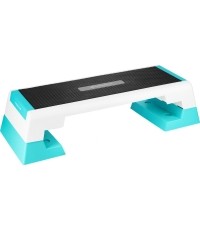 Biało-miętowy step do aerobiku AS007 HMS Premium