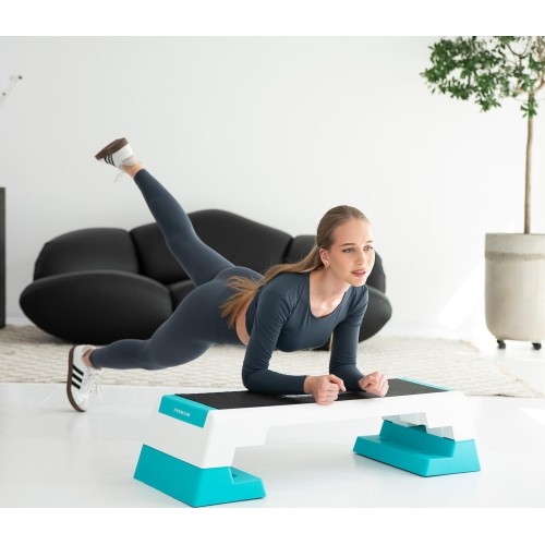 AS007 WHITE/MINT AEROBIC STEP HMS PREMIUM