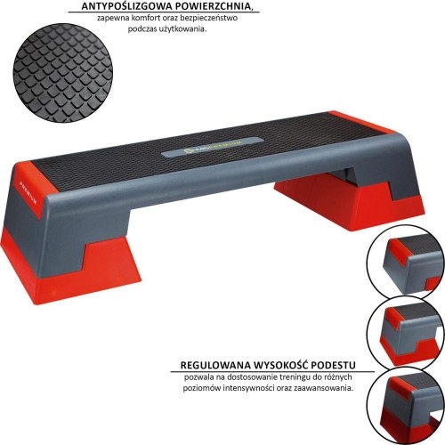 AS007 BLACK/RED AEROBIC STEP HMS PREMIUM