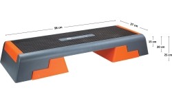 Step do aerobiku treningowy do ćwiczeń HMS Premium AS007 - czarno-pomarańczowy