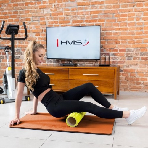 Mata treningowa do ćwiczeń Fitness HMS MFK01 - Pomarańczowo-czarna