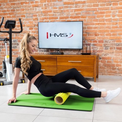 Mata treningowa do ćwiczeń Fitness HMS MFK01, Zielono-czarna