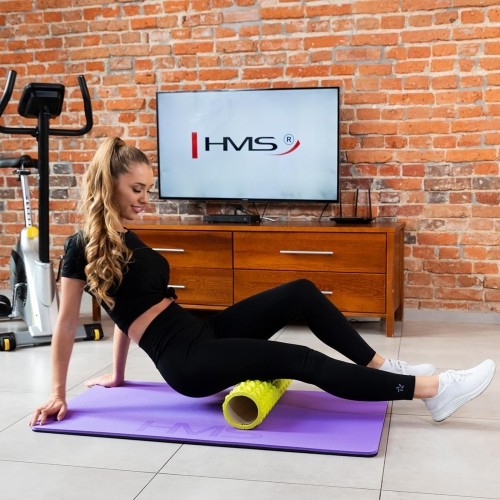 Mata treningowa do ćwiczeń Fitness HMS MFK01, Fioletowo-czarna