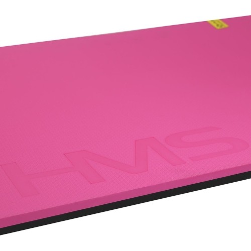 Mata treningowa do ćwiczeń Fitness HMS MFK02, Różowo-czarna
