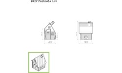 Drewniany domek do zabawy EXIT Fantasia 100 - czerwony