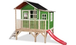 Drewniany domek do zabawy EXIT Loft 350 - zielony