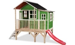 Drewniany domek do zabawy EXIT Loft 350 - zielony