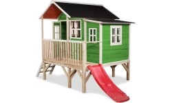 Drewniany domek do zabawy EXIT Loft 350 - zielony