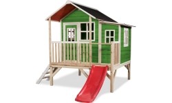 Drewniany domek do zabawy EXIT Loft 350 - zielony