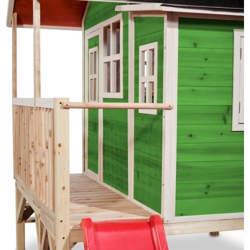 Drewniany domek do zabawy EXIT Loft 350 - zielony