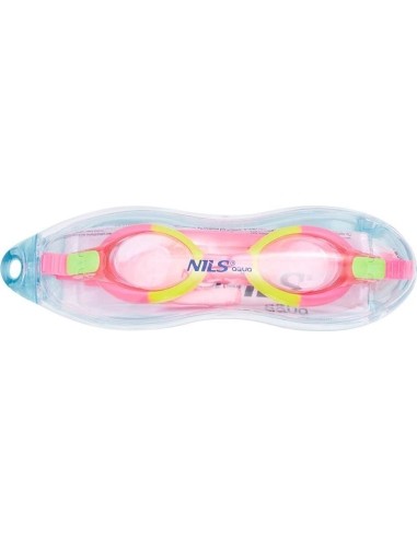 NQG700AF RÓŻOWE JUNIORSKIE OKULARY PŁYWACKIE NILS AQUA