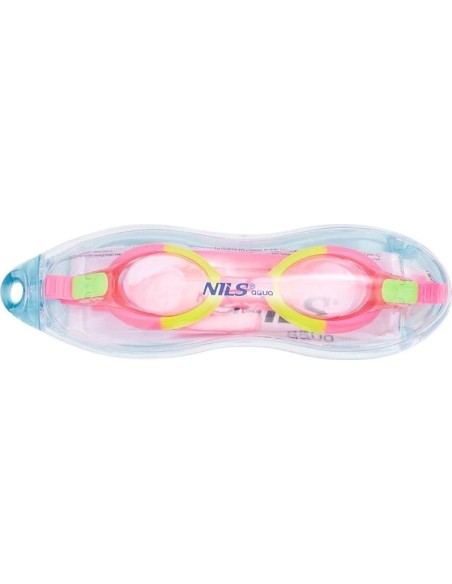 NQG700AF RÓŻOWE JUNIORSKIE OKULARY PŁYWACKIE NILS AQUA