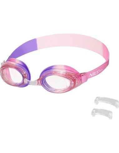 NQG870AF RÓŻOWE JUNIORSKIE OKULARY PŁYWACKIE NILS AQUA