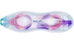 NQG870AF RÓŻOWE JUNIORSKIE OKULARY PŁYWACKIE NILS AQUA