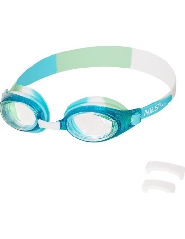 NQG870AF NIEBIESKIE JUNIORSKIE OKULARY PŁYWACKIE NILS AQUA