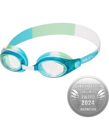 NQG870AF NIEBIESKIE JUNIORSKIE OKULARY PŁYWACKIE NILS AQUA