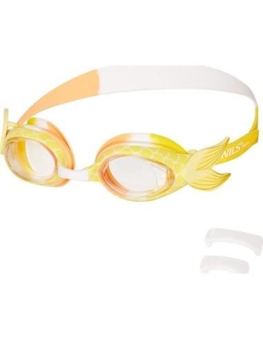 Żółte juniorskie okulary pływackie NILS AQUA NQG870SAF Mermaid